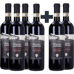 Fattoria di Poggio Capponi 4+2 Gratis Chianti Riserva D.O.C.G 2021 - 6 x 0,75 L